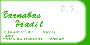 barnabas hradil business card